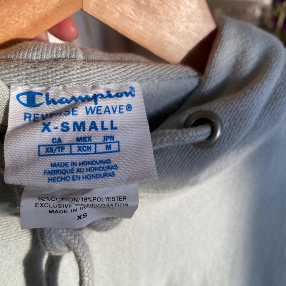 Champion light mint green reverse weave hoodie XS - Picture 2 of 7